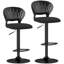 Bar Stools Set of 2, Modern Swivel Counter Height Barstools, Black