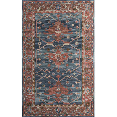 Simen Block Print Wool Hand Tufted 155cm X 245cm Area Rug