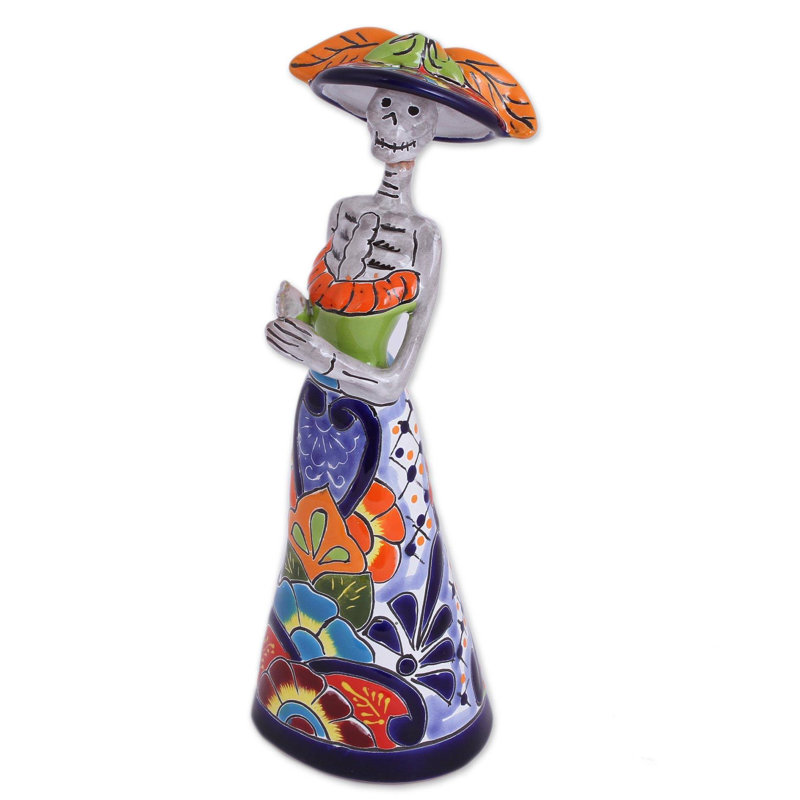 Figurine en céramique Churchwell Talavera Catrina