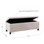 Banc de rangement avec dessus à fermeture en douceur - pieds en bois massif, largeur 47,61 po, bouton de revêtement naturel, capacité de 400 lb, tissu-596516571-596516574