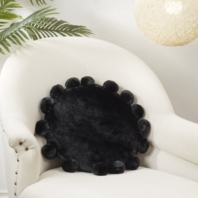Coussin en polyester Faux Rabbit Fur Collection
