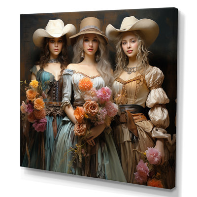 Western Cowgirls Heroines III - art mural