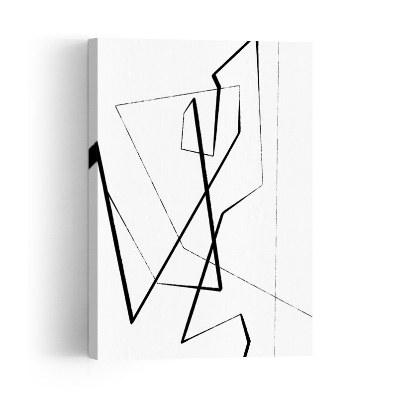 Linear Dynamics Abstract Minimalist Modern Wall Art Print by Treechild - Wrapped Canvas Print, 152.4cm H x 101.6cm W