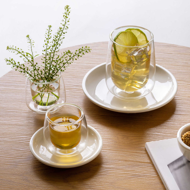 Villeroy & Boch Artesano Hot & Cold Beverages Espresso Mug, Set of 2 Glasses, Double-Walled Glasses for Cold and Hot Beverages, 3.75 oz, Borosilicate Glass, Dishwasher-Safe, Microwave-Safe