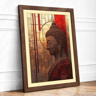 Buddha in Contemplation Japandi - Framed Print