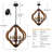 Allysha Rustic 6 Lights Orb Wood Chandelier-705824321