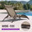 PURPLE LEAF Outdoor Chaise Lounge Chair Set of 3 Patio Pool Lounger Bronze Aluminum Chairs with Side Table Adjustable Tanning Recliner for Outside Backyard Yard Deck Balcony Beach-1577715480