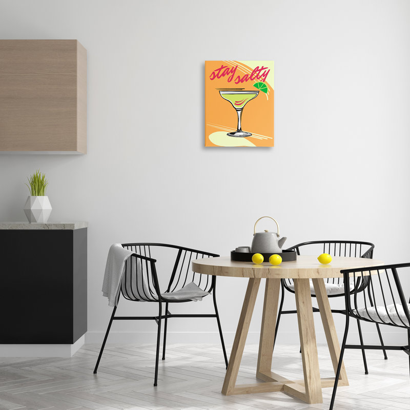 Art mural sur toile Stay Salty Margarita par Elizabeth Medley, H 20 po x l 16 po