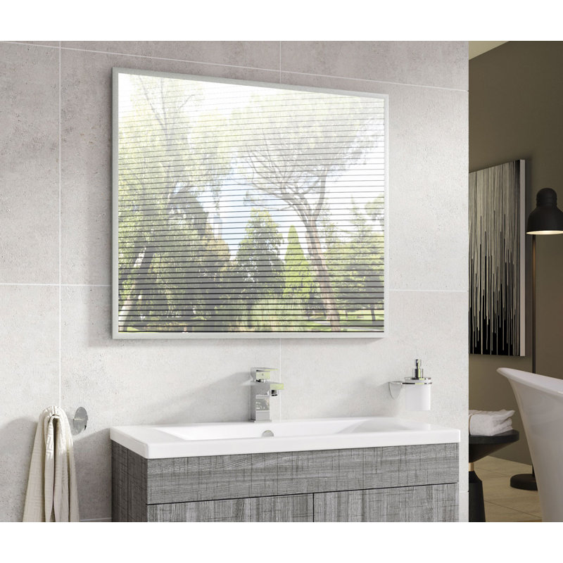 Metal Flat Wall Mirror, 70 cm H x 80 cm W