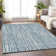 Premium Machine Washable Prisco Blue Rug