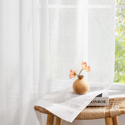 Light & Airy Privacy Semi Sheer Grommet Curtains (Set Of 2)