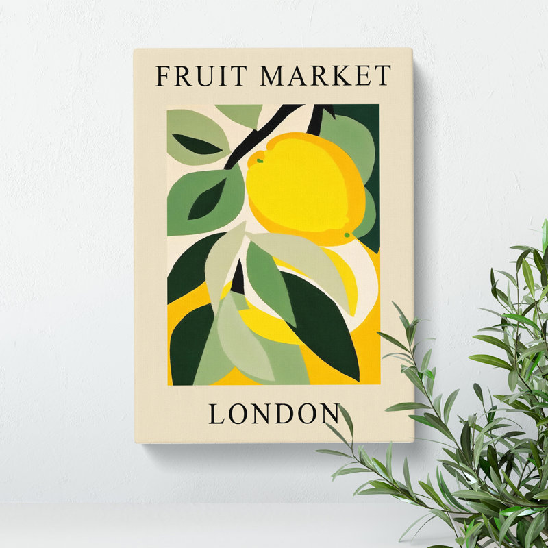 XMKTMKT-386 Lemon London Fruit Market - Wrapped Canvas Print, 50cm H x 35cm W x 3cm D