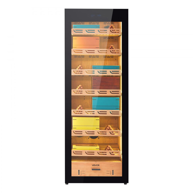 288L Electric Cigar Humidor Cooler Cabinet 1700 Counts with Compressor Cooling