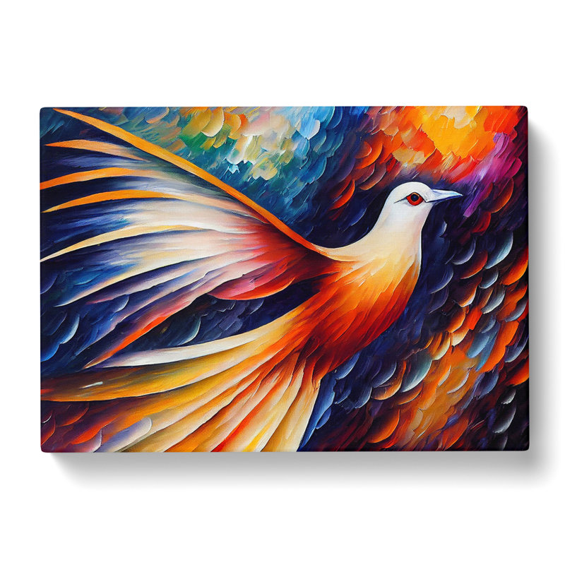 Dove Bird Vol.2 Abstract - Wrapped Canvas, 50cm H x 76cm W x 3cm D