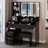 41" Modern Vanity Set With Cushioned Stool – Led Touch Mirror, 3-color Modes, Large Storage Drawers-178321743