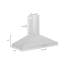 42" KL3 400 CFM Convertible Wall Mount Range Hood in Brushed Stainless Steel