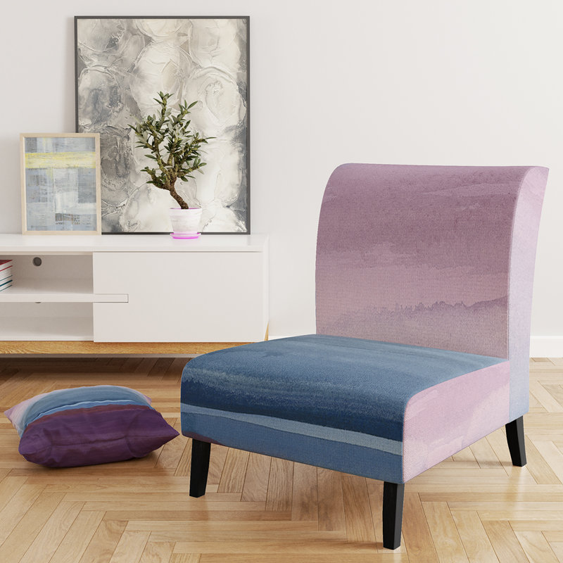 Fauteuil de chambre rembourré Purple Rock Landscape III - Shabby Elegance