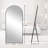 Classic Arched Full-Length Wood Floor Standing Mirror-792013374-792013375