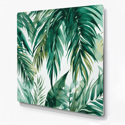Art mural en métal Botanical Palm Fronds