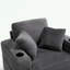 Chaise longue d'intérieur Nuvia avec mousse haute densité et porte-gobelets-1134841750
