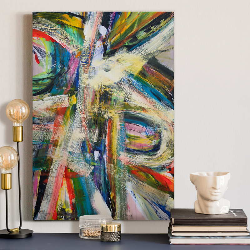 «Gold and Gray Exploration VIII», reproduction d'art sur toile, H 48 po x l 32 po x P 1 po