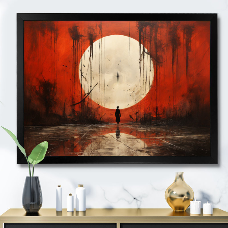 «Coral Black Mexico Art the Fall II», reproduction, Cadre simple noir, H 30 po x l 40 po x P 1,5 po