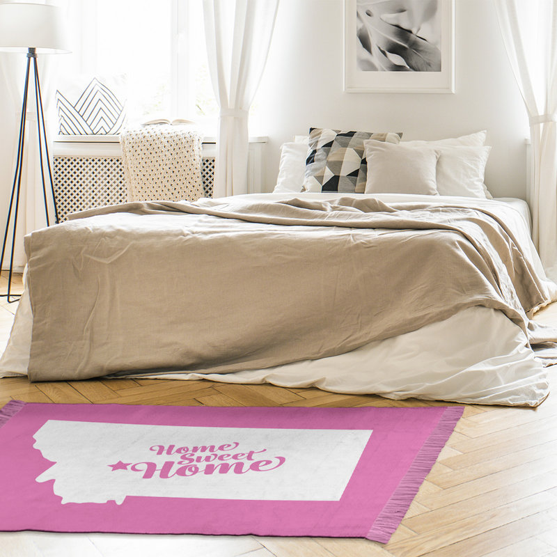 Tapis maison de salle de coin rose