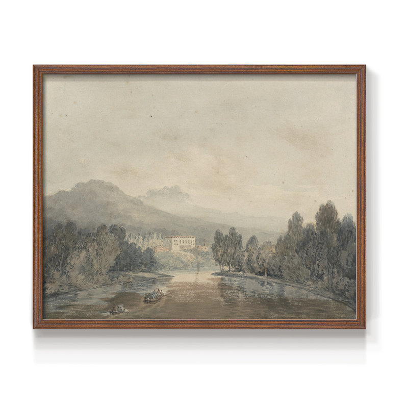 Paysages rétro-CCDCLXIX - impression encadrée - réversible, Noyer, H 22 po x l 28 po
