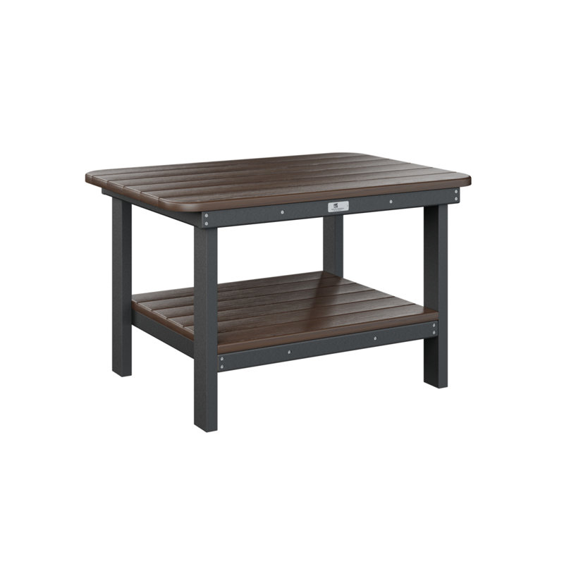 Outdoor Rectangle Coffee Table, Black, Brazilian Walnut
