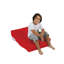 Fauteuil à billes de jardin élégant - rouge imperméable, 25,6 po x 15,7 po x 19,7 po | Rembourrage 100% polyester, 100% polyester | Design moderne pour le divertissement et la détente en plein air, double fermeture à glissière cachée-289321372