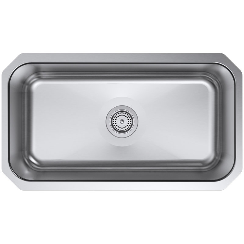 Undertone® Preserve 31-1/4" x 17-7/8" x 9-5/16" Large Under-Mount Single-Bowl Kitchen Sink