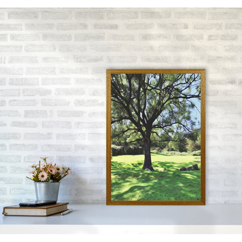 Tree - Print, Brown Framed, 63cm H x 46cm W x 3cm D