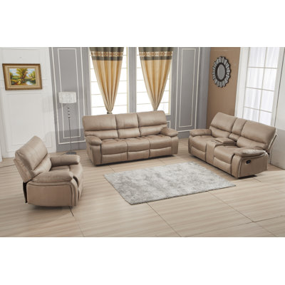 Drafton 3 Piece Reclining Configurable Living Room Set by Red Barrel Studio
