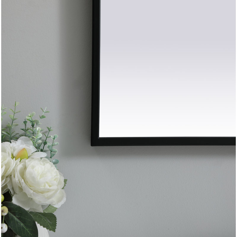 Miroir mural Sabine, Noir, 40 po x 27 po