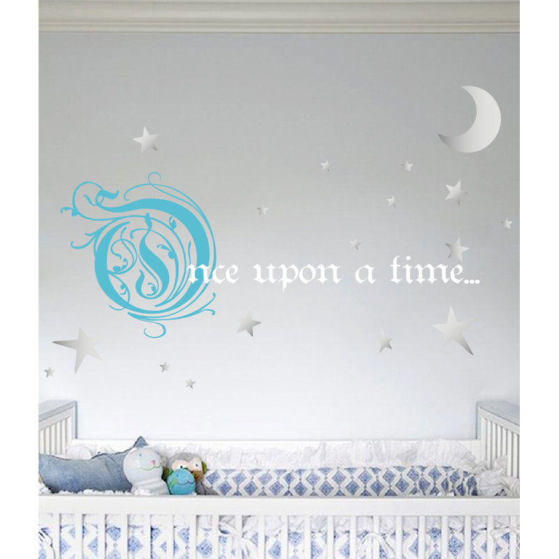 Non-Wall Damaging Wall Decal, 9" H x 22" W x 0.01" D, Blue / Silver / White
