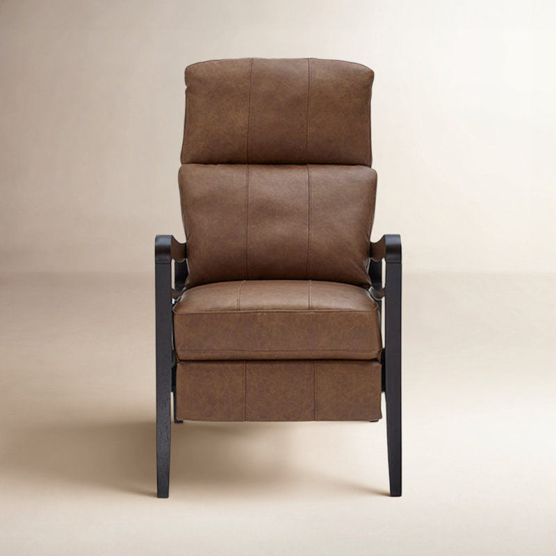 Gracelyn 3 Way Leather Recliner, Mink Full Grain Leather, Espresso, Manual