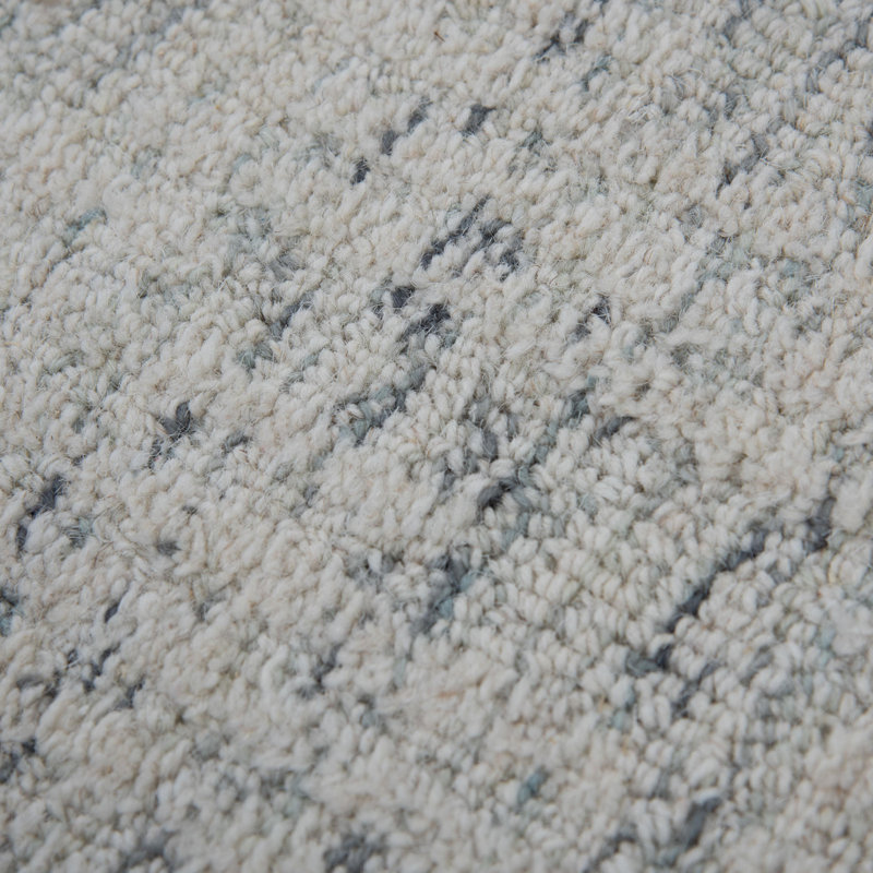 Tapis 100% laine touffeté à la main, Rectangle 7 pi 9 po x 9 pi 9 po