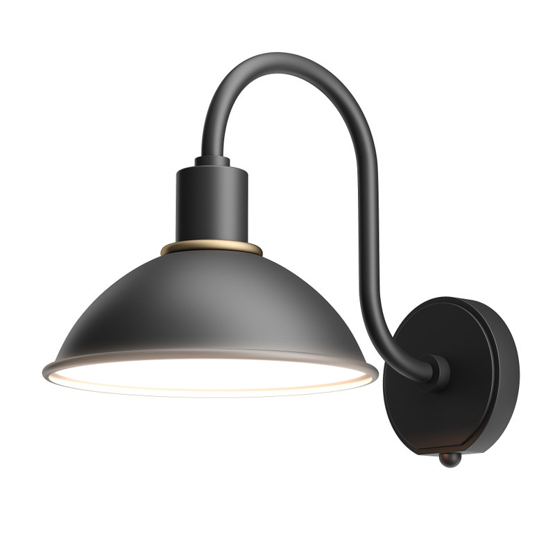 Applique murale d'extérieur 1 lumière Bold Plug & Play de style transitionnel et moderne - 14,15 po de hauteur et 11 po de largeur