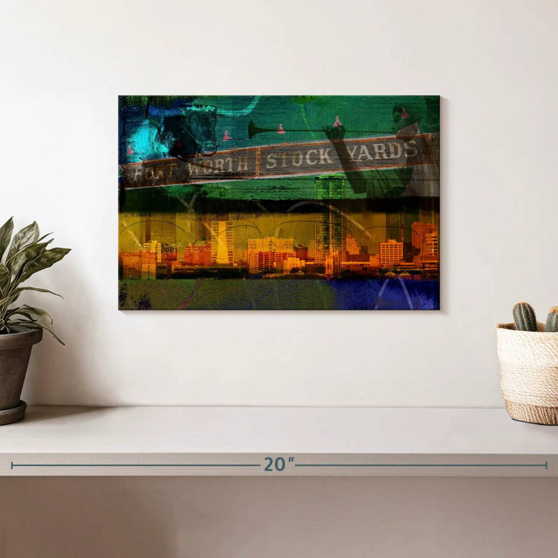 Kavia Ft. Worth Collage, 8" H x 12" W