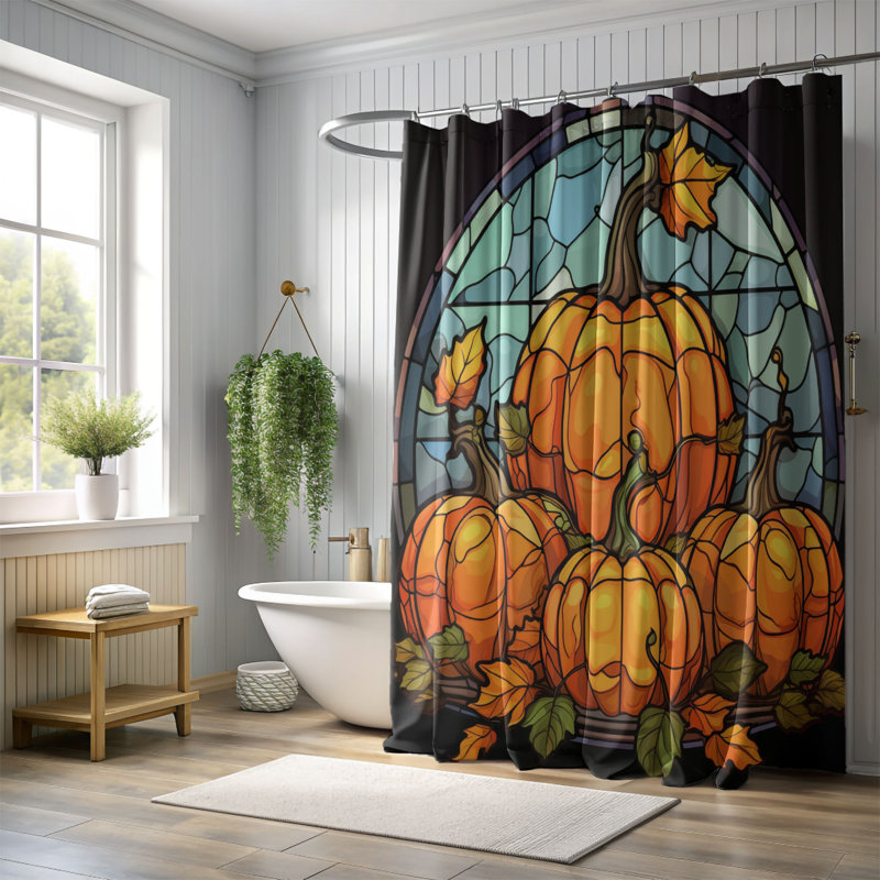Stain Halloween Art - rideau de douche standard 1 pièce, H 74 po x l 71 po