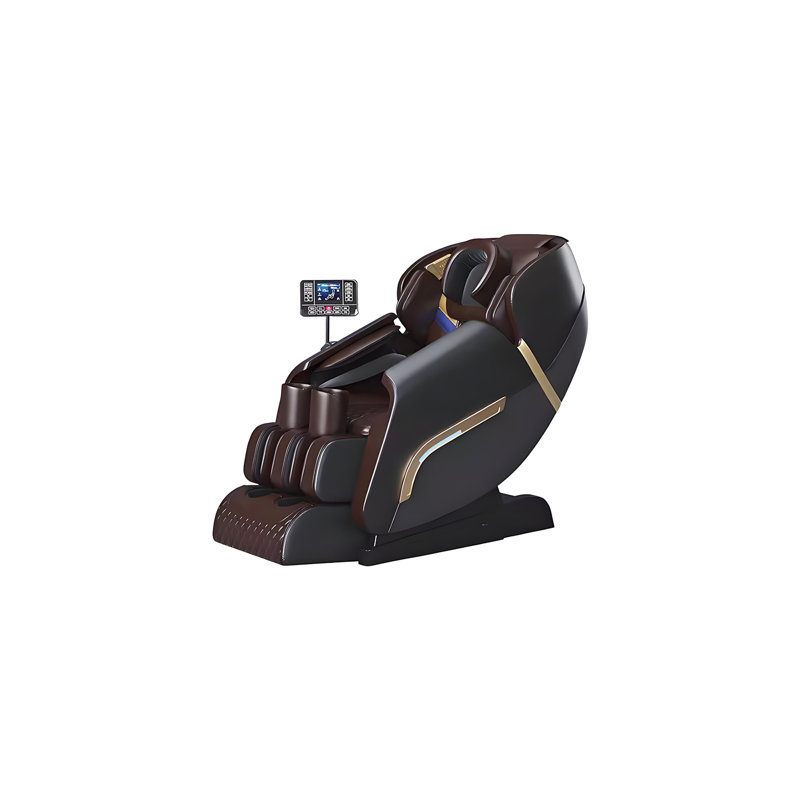 Fauteuil de massage électrique multifonctionnel brun et noir pour tout le corps
