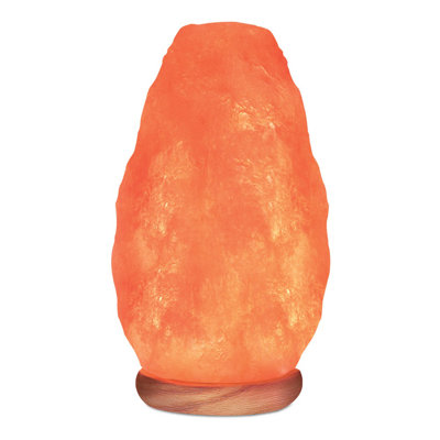 Lampe à sel Himalayan Glow ETL certifiée USB avec base en plastique, 4-5 po, orange