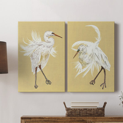 HeronPlumageV-Premium Gallery Wrapped Canvas -Ready to Hang