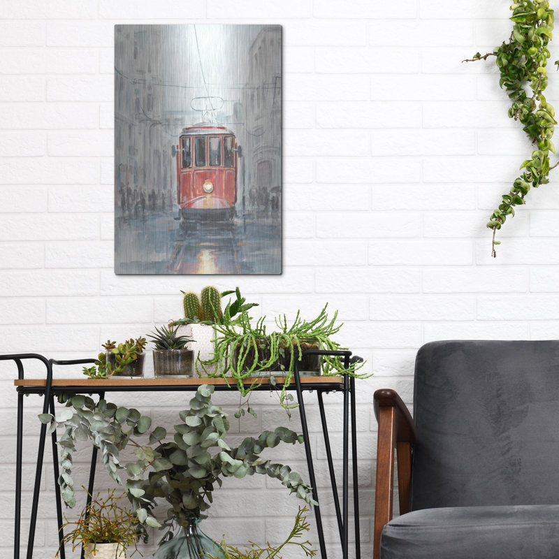 «Watercolor Streetcar Study I» par Ethan Harper, H 16 po x l 12 po