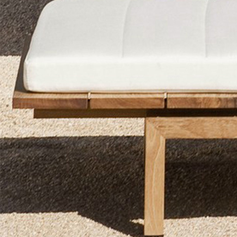 Chaise longue d'extérieur en bois de teck