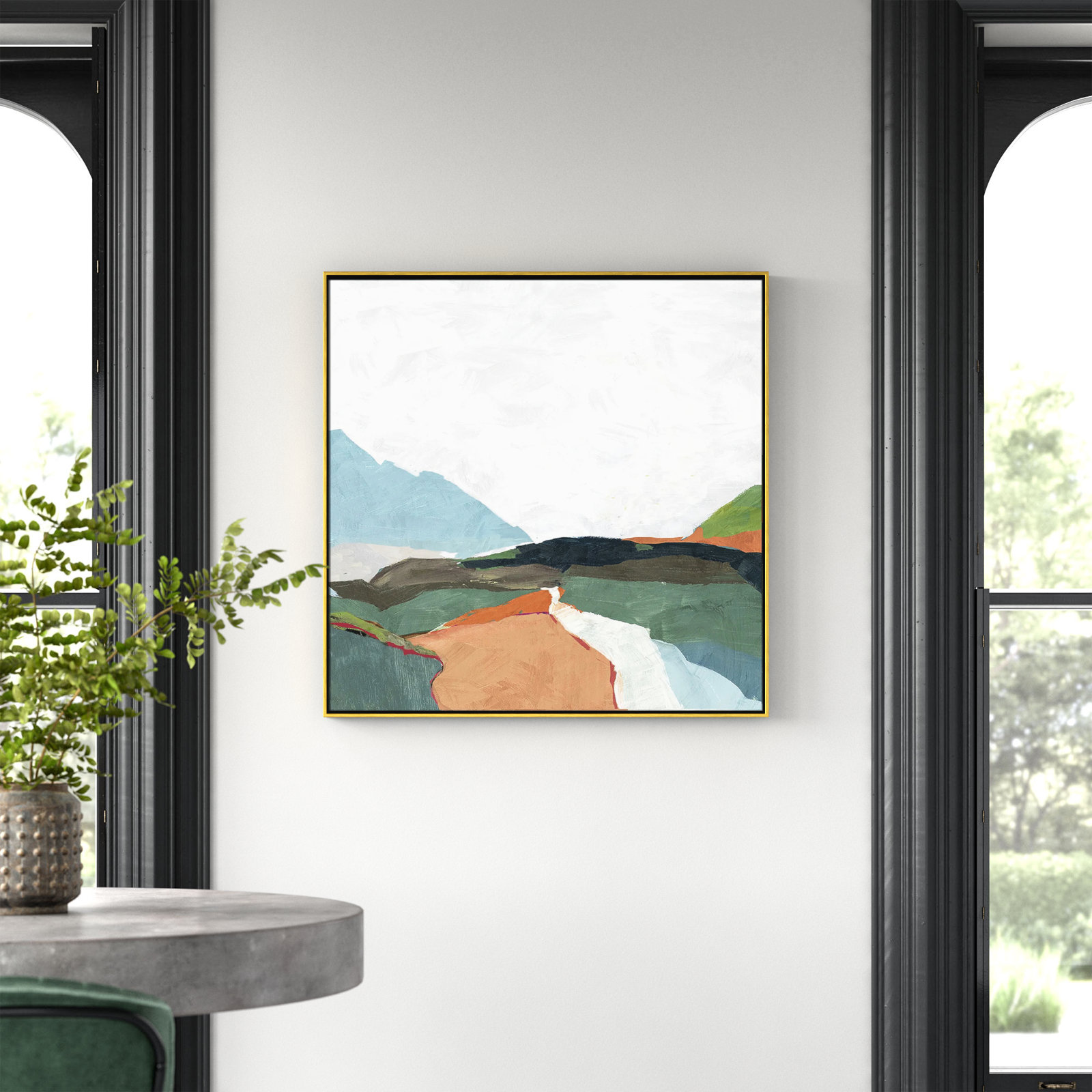 Addy "April Morning" Painting, 37.5" H x 37.5" W, Gold