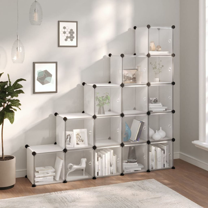Rebrilliant Plastic Decorative Bin, 153.5cm H x 155cm W x 32cm D, Clear