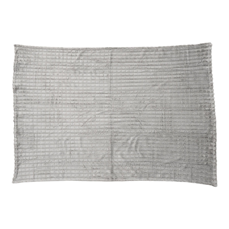 Machine Tufted Throw Blanket, Grey, 150cm x 100cm, Checkered