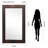 Rectangle Leather Floor Mirror-19763669