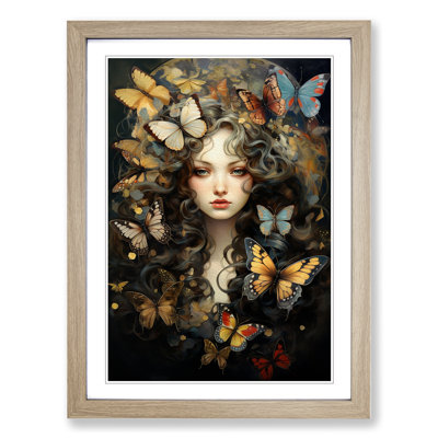 Butterfly Renaissance 1 Piece Single Picture Frame Wall Art
